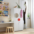 SMÅSTAD / PLATSA Wardrobe, white/white, 60x42x123 cm