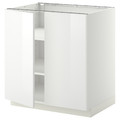 METOD Base cabinet with shelves/2 doors, white/Ringhult white, 80x60 cm