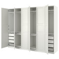 PAX / TYSSEDAL Wardrobe combination, white/white, 300x60x236 cm