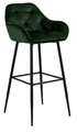 Bar Stool with Backrest Brooke VIC, green