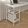 SPÄND Table leg with storage, white