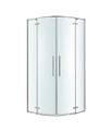 GoodHome Shower Enclosure Cabin Ezili 90 cm, chrome/transparent