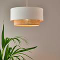 Pendant Lamp Duolla Boho 1 x E27, cream/jute