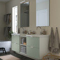 ENHET Bathroom, white/pale grey-green, 164x43x65 cm