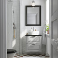 TÄNNFORSEN / TÖRNVIKEN Wash-stnd w drawers/wash-basin/tap, light grey/black marble effect, 62x49x79 cm