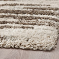 RAKSTRÄCKA Rug, high pile, off-white/grey, 200x300 cm