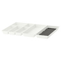 UPPDATERA Cutlery+utsl trays/tray w spice rck, white/anthracite, 72x50 cm