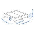 LYNGÖR Sprung mattress base with legs, dark grey, 180x200 cm