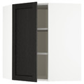 METOD Corner wall cabinet with shelves