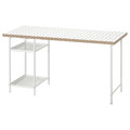 LAGKAPTEN / SPÄND Desk, white/anthracite, 140x60 cm