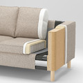 PÄRUP 3-seat sofa with chaise longue, Gunnared beige