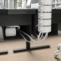 MITTZON Desk sit/stand, electric black stained ash veneer/black, 120x80 cm