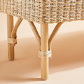 TOLKNING Bench with storage, handmade rattan, 120 cm