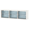 TROFAST Wall storage, white/grey-blue, 99x21x30 cm