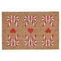 VINTERFINT Door mat, heart pattern natural, 40x60 cm