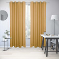 GoodHome Curtain Viley 140x260 cm, mustard