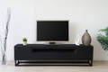 TV Cabinet Loftia 200 cm, metal legs, black/matt black