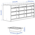 TROFAST Storage combination with boxes, white/light green, 99x44x56 cm