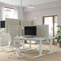 MITTZON Desk sit/stand, electric white, 140x80 cm