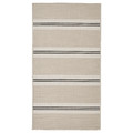 VIRKLUND Rug flatwoven, in/outdoor, white/beige/dark grey, 80x150 cm