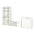 VIHALS TV/storage combination, white, 337x47x200 cm