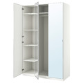 PAX / ÅHEIM Wardrobe combination, white/mirror glass, 150x60x236 cm