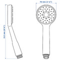 VALLAMOSSE Single-spray handshower, chrome-plated