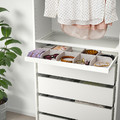 KOMPLEMENT Pull-out tray with divider, white, light grey, 75x35 cm