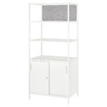 TROTTEN Cabinet with sliding doors, white, 80x180 cm