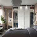 PAX / BERGSBO Wardrobe combination, white/white, 200x66x236 cm