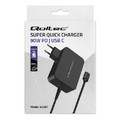 Qoltec Wall Charger EU Plug GaN POWER PRO 1xUSB C, 90W, 5 20V