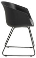 Chair Moon 40, black, grey seat pad