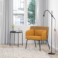 BINGSTA Armchair, Vissle dark yellow, Kabusa dark yellow