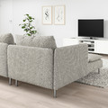 SÖDERHAMN 4-seat sofa, with chaise longue and open end, Viarp beige/brown