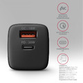 AXAGON Wall Charger EU Plug ACU-PQ20 PD&QC 20W, black