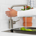 TÄMNAREN Kitchen mixer tap w sensor, stainless steel colour