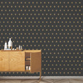 GoodHome Vinyl Wallpaper on Fleece Draba, black