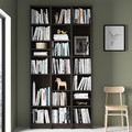 BILLY Bookcase comb with extension units, dark brown oak effect, 120x28x237 cm