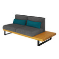 GoodHome Garden Outdooor Sofa 2-seat Moala