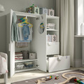 SMÅSTAD / PLATSA Storage combination, white/light green, 120x42x123 cm