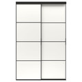 SKYTTA / MEHAMN Sliding door combination, black/double sided white, 152x240 cm