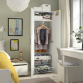 SMÅSTAD / PLATSA Wardrobe, white/light green, 60x42x181 cm