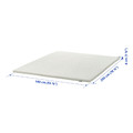 NÄSFJÄLLET Mattress pad, white, 140x200 cm