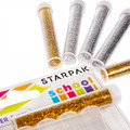 Glitter Powder 6 x 4g, gold & silver