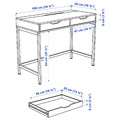 ALEX Desk, grey-turquoise, 100x48 cm