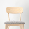 SKANSNÄS / LISABO Table and 4 chairs, light beech ash/Tallmyra white/black, 115/170 cm