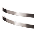 GoodHome Cabinet Handle Sabaku, brushed steel, hole spacing 22.4 cm, 2 pack