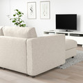 VIMLE 3-seat sofa, with chaise longue/Gunnared beige