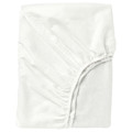 FÄRGMÅRA Fitted sheet, white, 140x200 cm