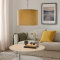 SUNNEBY / MOLNSKIKT Pendant lamp, black/dark yellow velvet